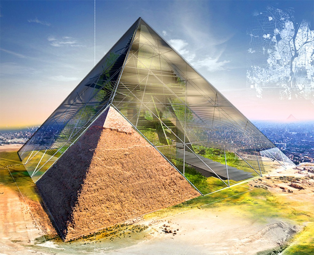 Bio-Pyramid turns Egypt’s ancient pyramids into a gigantic desertification-fighting skyscraper